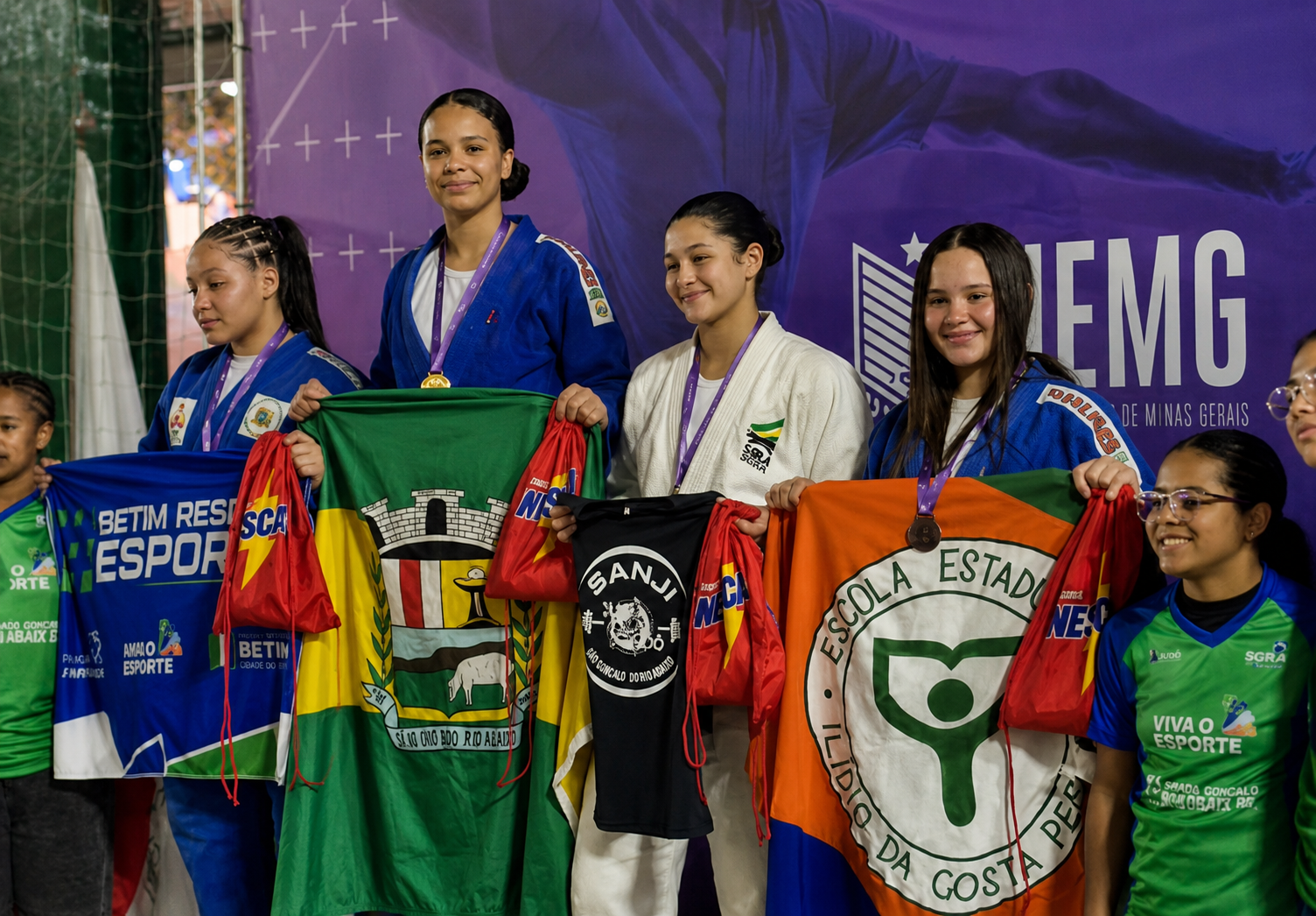 São Gonçalo do Rio Abaixo é campeão estadual feminino de Judô no JEMG